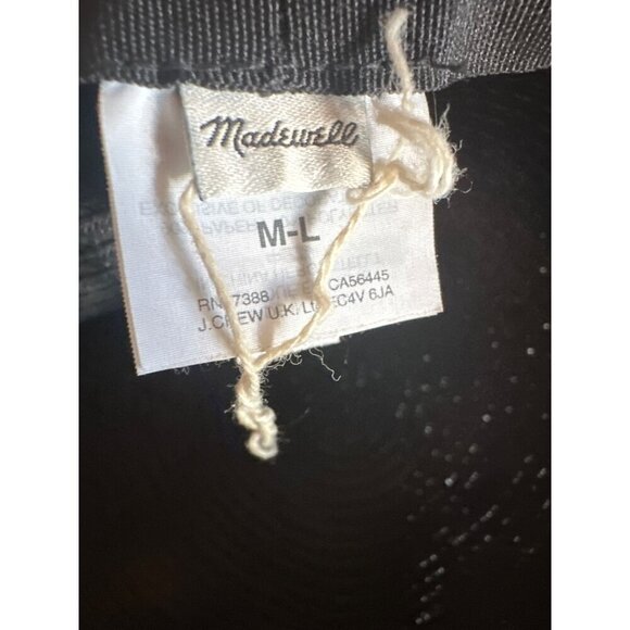 Madewell Black Wide-Brim Floppy Sun Hat M-L For Women Stylish Summer Chic - Picture 4 of 5